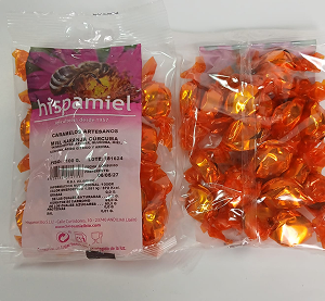 Caramelos de miel con naranja y cúrcuma